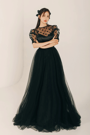 [셀프 웨딩]피오레 블랙 슬립 드레스